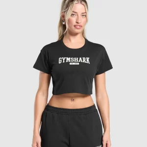 CROP LIFESTYLE BLACK-Gymsis502